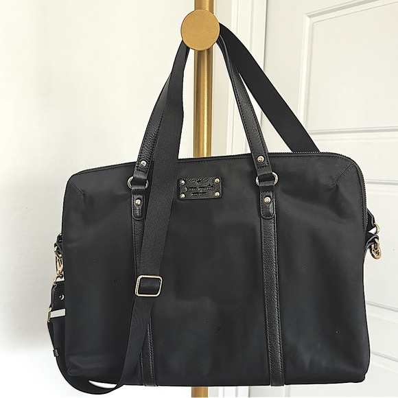 KATE SPADE Handbags - Women's Minimalist Laptop Computer Bag in Black‎ w Adjustable Strap